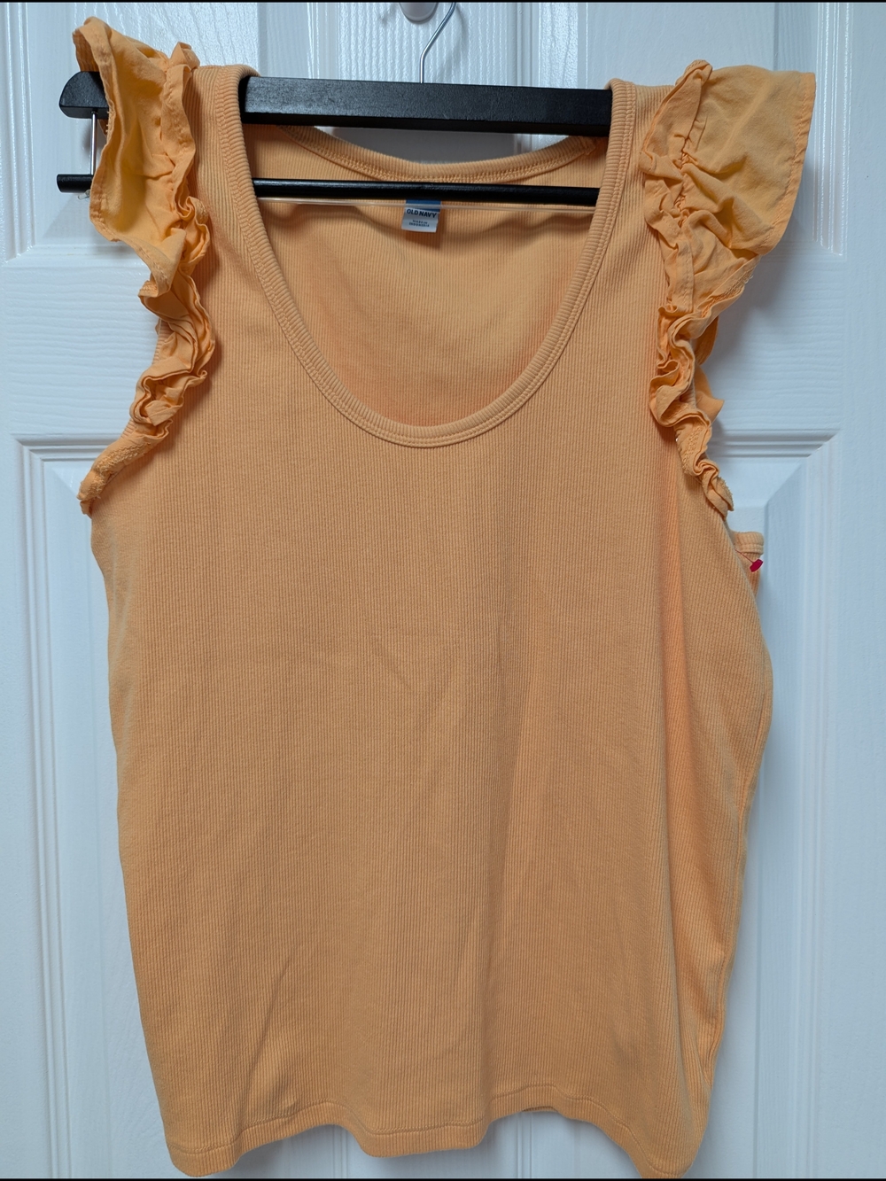 Old Navy Peach Ruffle Sleeve Tank Top
